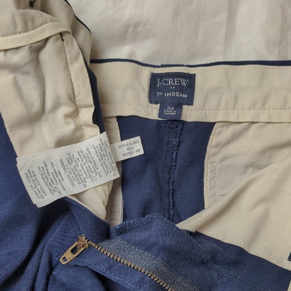 J. Crew Men's Navy Shorts 7in Inseam